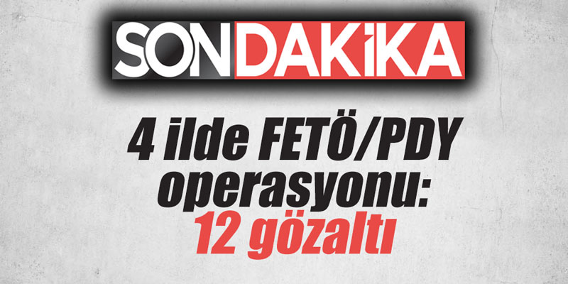 4 ilde FETÖ/PDY operasyonu: 12 gözaltı