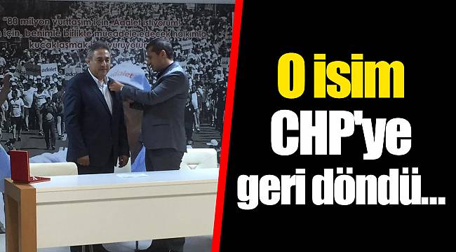 Mehmet Şenel yeniden CHP'ye katıldı.