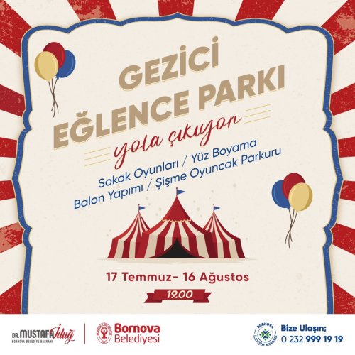 Bornovalı çocuklar, Gezici Eğlence Parkı ile çok eğlenecek