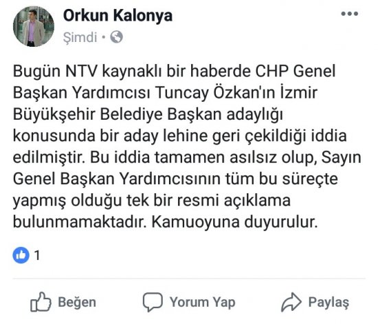 CHP'li Özkan'dan o iddiaya yalanlama