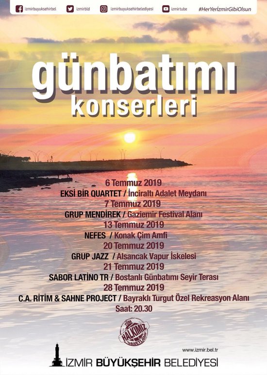 İzmir'de Günbatımı Konserleri Temmuz'da da devam ediyor!